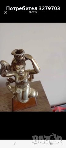 Свещник, снимка 2 - Антикварни и старинни предмети - 53474405