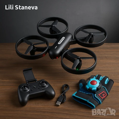 Дрон с жестово управление и Wi-Fi камера – Traces. , снимка 3 - Дронове и аксесоари - 51110439