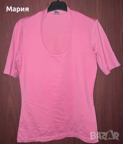 S. Oliver дамска розова тениска с отворено деколте 36/38 за спорт, снимка 4 - Тениски - 52968836