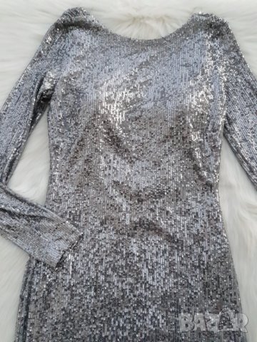 Блестяща рокля с паети и гол гръб размер М , снимка 9 - Рокли - 44222689