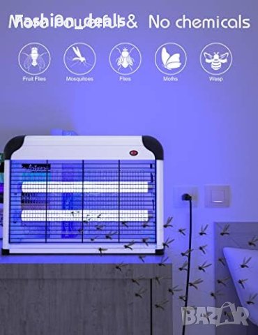 Нов Електрически 20W капан убиец за мухи комари Дом градина , снимка 4 - Други стоки за дома - 41892583