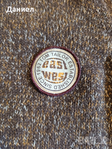 Плетена жилетка с цип Tom Taylor , снимка 3 - Пуловери - 53697890