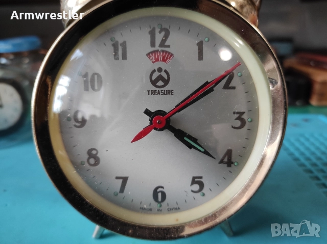 Ретро Китайски Механичен Часовник Будилник , снимка 2 - Антикварни и старинни предмети - 51863431