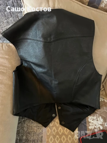 Елек Harley-davidson естествена кожа, снимка 3 - Елеци - 50472127