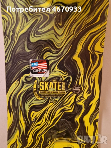 Сноуборд LIBTech Skate banana BTX 159 W, black/yellow Hybrid/rocker , снимка 2 - Зимни спортове - 52682766