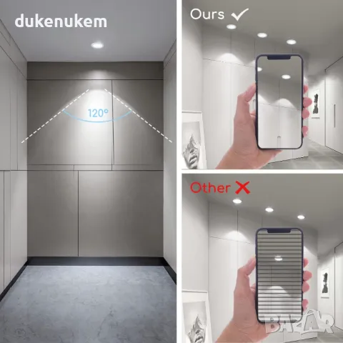 НОВИ! LED лунички 12W, 1350 лумена, 145-155 мм, 2 бр/к-кт, снимка 3 - Лед осветление - 50067494