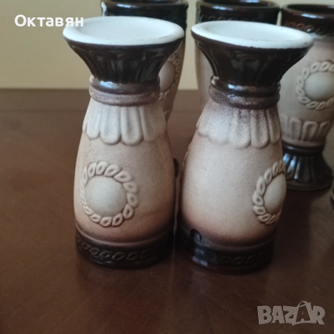 Керамичен сервиз за вино, ракия ,декантер, снимка 7 - Сервизи - 53217402