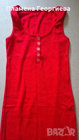 Дамска червена рокля, снимка 2 - Рокли - 50923640