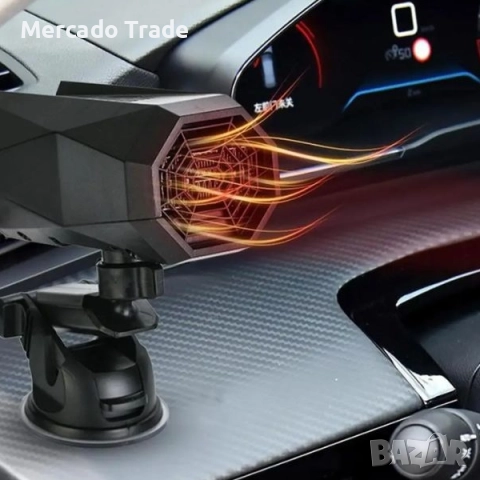 Вентилаторна печка за кола, Mercado Trade, 12V, 150W, Черен, снимка 4 - Аксесоари и консумативи - 51768082