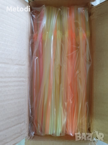 Пластмасови сламки с чупещо рамо, 1000бр. в плик., снимка 2 - Други - 42242145