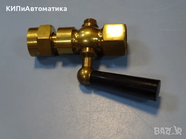манометров щепселен кран G1/2 DIN 16261 PN25 месинг, снимка 2 - Резервни части за машини - 56294753