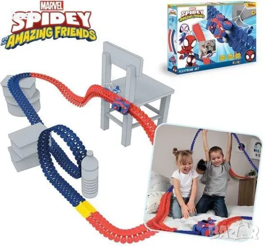 Smoby 7600180918, Smoby Spidey Flextreme Car Track Discovery Set, Smoby Flextreme, снимка 3 - Коли, камиони, мотори, писти - 48432199