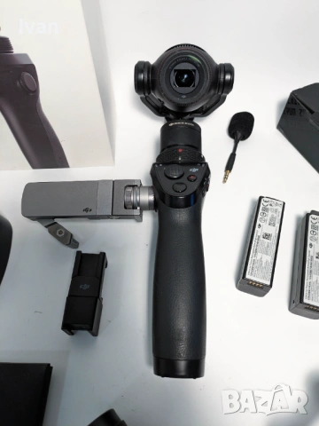 DJI OSMO+ PLUS Ръчна 4K 12MP стабилизираща камера + Z-AXIS монтажно рамо гимбал, снимка 2 - Камери - 53587453