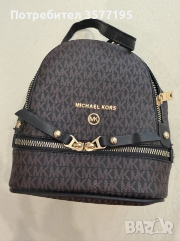 Кожена раница Michael Kors, снимка 3 - Раници - 55875695