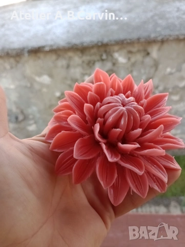 Уникален,ръчно изработен сапун с форма на цвете Далия, за подарък или за вашия интериор, снимка 10 - Декорация за дома - 53595958