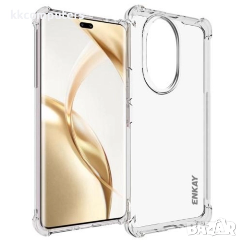 Honor 200 Pro 5G Удароустойчив ENKAY Силиконов Калъф и Протектор