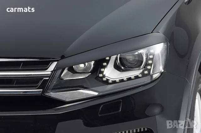 Вежди за фарове за VW Touareg (2010-2018) - Германия - Черни