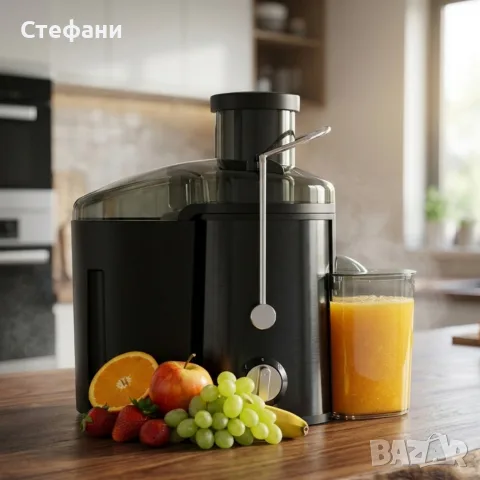 Мощна сокоизстисквачка 600W за плодове и зеленчуци с широка фуния и контейнер за пулпа 1.5L, снимка 2 - Сокоизстисквачки и цитрус преси - 56169113