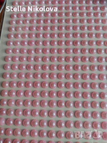 Самозалепващи перли за декорация-млечно розово, снимка 1 - Други - 39524410
