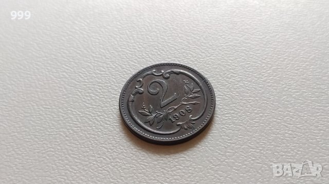 2 хелера 1908 Австрия * Австро - Унгария - №2, снимка 1