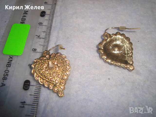 ПОЗЛАТЕНИ ОРНАМЕНТИРАНИ СЪРЦЕВИДНИ ФЕШЪН АРТ ОБЕЦИ 14156, снимка 5 - Обеци - 36509213