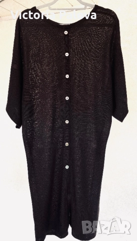 Бутикова рокля шоколад от фин кашмир JUTTA уникален модел, снимка 8 - Рокли - 52158718