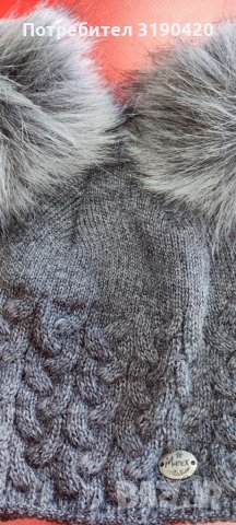 Дамски зимна шапка, снимка 3 - Шапки - 34624290