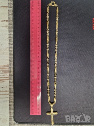 Златен синджир с кръст 24 грама 585, снимка 7 - Колиета, медальони, синджири - 53802906