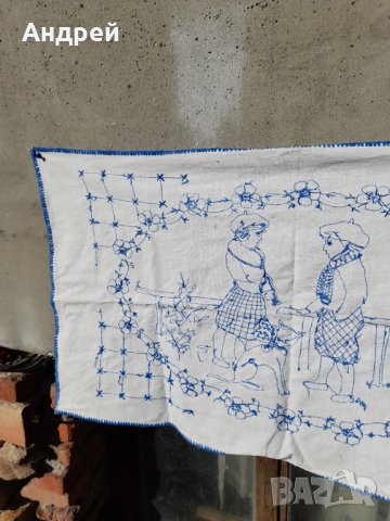 Старинен бродиран ковьор,покривка за стена #190, снимка 2 - Антикварни и старинни предмети - 39757494