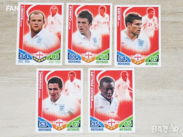 Комплект от 50 бр. футболни карти MATCH ATTAX на TOPPS от Световното първенство по футбол в ЮАР 2010, снимка 3 - Фен артикули - 39392000