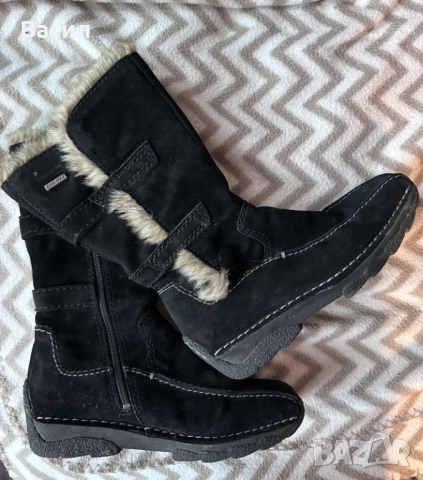 Зимни велурени ботуши -Tamaris