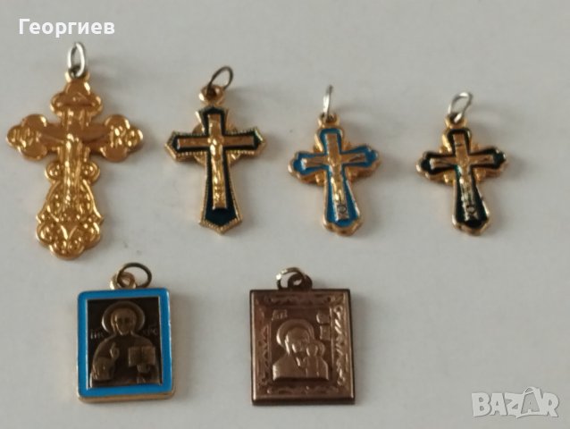 Кръст и иконки медальони Разпятие Христово 3.5/2.3 см