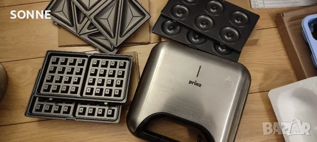 Немски сандвич мейкър/грил преса Prinz 4 в 1, 800 W , снимка 13 - Тостери - 48435090