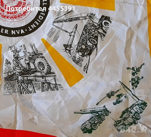 шал на Народна армия на ГДР. 1960-70, снимка 3 - Антикварни и старинни предмети - 51738503