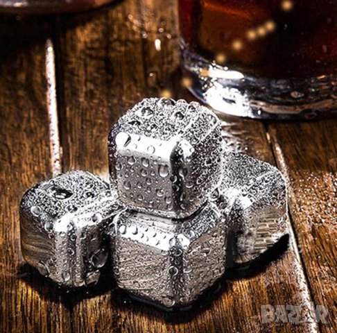 Кубчета за Изстудяване Whiskey Stones Камъни за Уиски Whisky Stones Неръждаема Стомана 30 Грама Брой, снимка 4 - Форми - 41373363