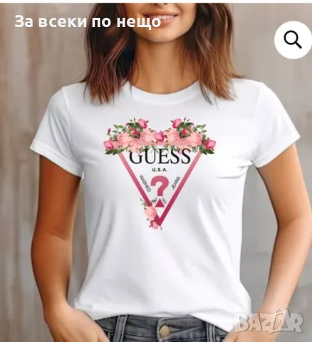 Guess Дамска Тениска👚Дамска Блуза С Къс Ръкав Гес Код LFS290, снимка 4 - Тениски - 49019673