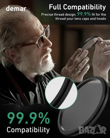 Heysliy 77 mm UV филтър, филтър за ултравиолетова защита на обектива, снимка 5 - Обективи и филтри - 49242350