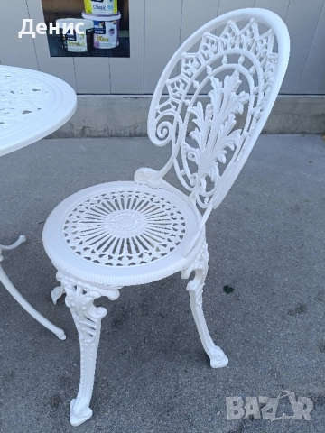 маса и два стола лят алумин 1302545, снимка 5 - Градински мебели, декорация  - 51467997