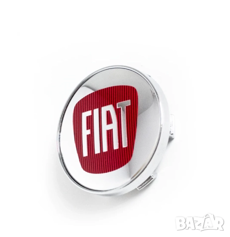 Комплект 4 броя 60мм централни капачки за джанти FIAT червено хром, снимка 2 - Аксесоари и консумативи - 52854332