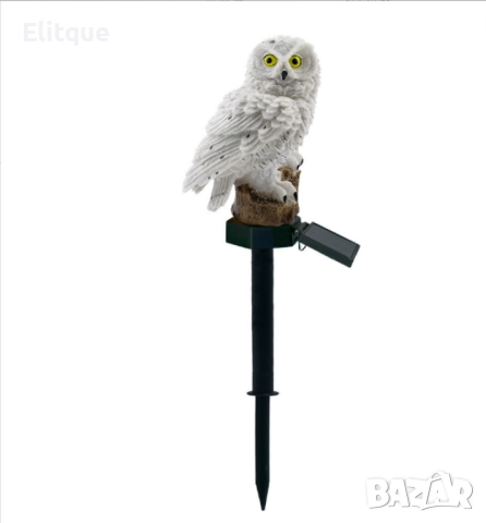 LED Соларна лампа Бухал - Соларна градинска лампа Бухал  15см , снимка 4 - Други стоки за дома - 52905942