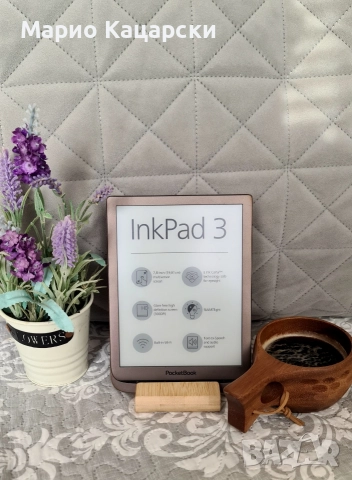 Pocketbook inkpad 3 7.8" подсветка wifi Bluetooth Аудиокниги Бг меню