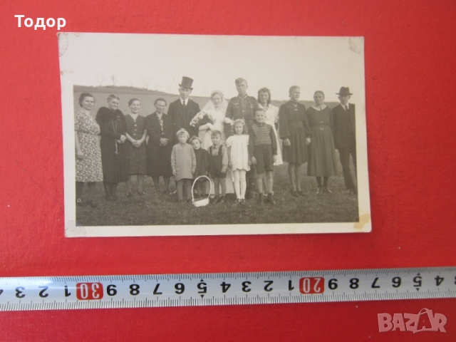 Стара снимка немски войник сватба 3 Райх