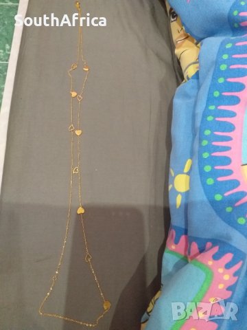 Дълго двойно колие със сърца-стомана-Ново!, снимка 1