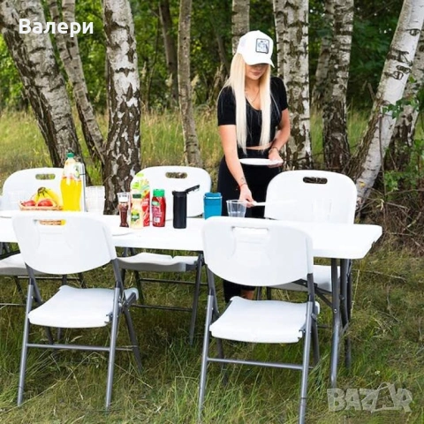 Комплект 4 броя сгъваеми кетъринг столове за градина и събития - удобни и издръжливи, снимка 3 - Градински мебели, декорация  - 53204599