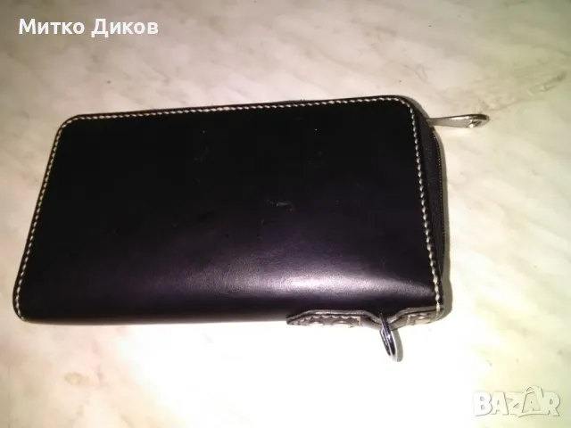 Портмоне чантичка естествена кожа дебела 21х12см