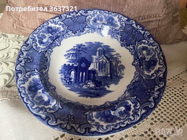 Над 100 годишни чиния и каничка /Синя магия за дълголетие, снимка 5 - Антикварни и старинни предмети - 44287339