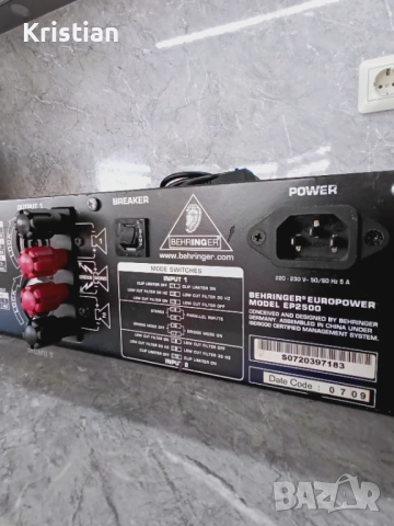 Професионално крайно стъпало/усилвател/Behringer EP2500, снимка 6 - Ресийвъри, усилватели, смесителни пултове - 52590707