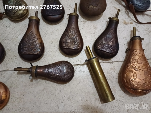 Барутница Барутници пищов възстановка пушка фишеклък паласка, снимка 3 - Антикварни и старинни предмети - 49208784