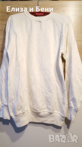 бял ватиран пуловер блуза с щампа с викинг Норвегия , снимка 3 - Блузи с дълъг ръкав и пуловери - 35883852