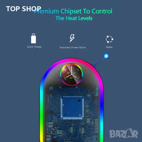 FVSA акумулаторен нагревател за ръце,7 променящи се цвята, 10000mAh, (13-18 часа), преносим USB за м, снимка 2 - Друга електроника - 48804958